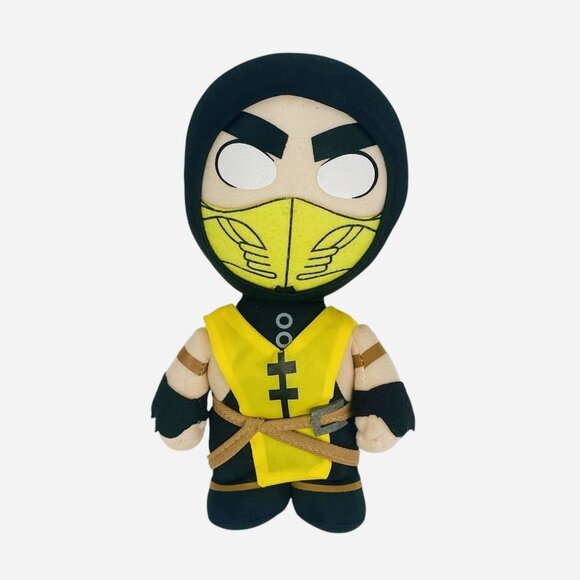 2015 Mortal Kombat X Mezco Toyz Warner Brothers 8" Scorpion Plush Soft Toy Doll - Picture 1 of 12